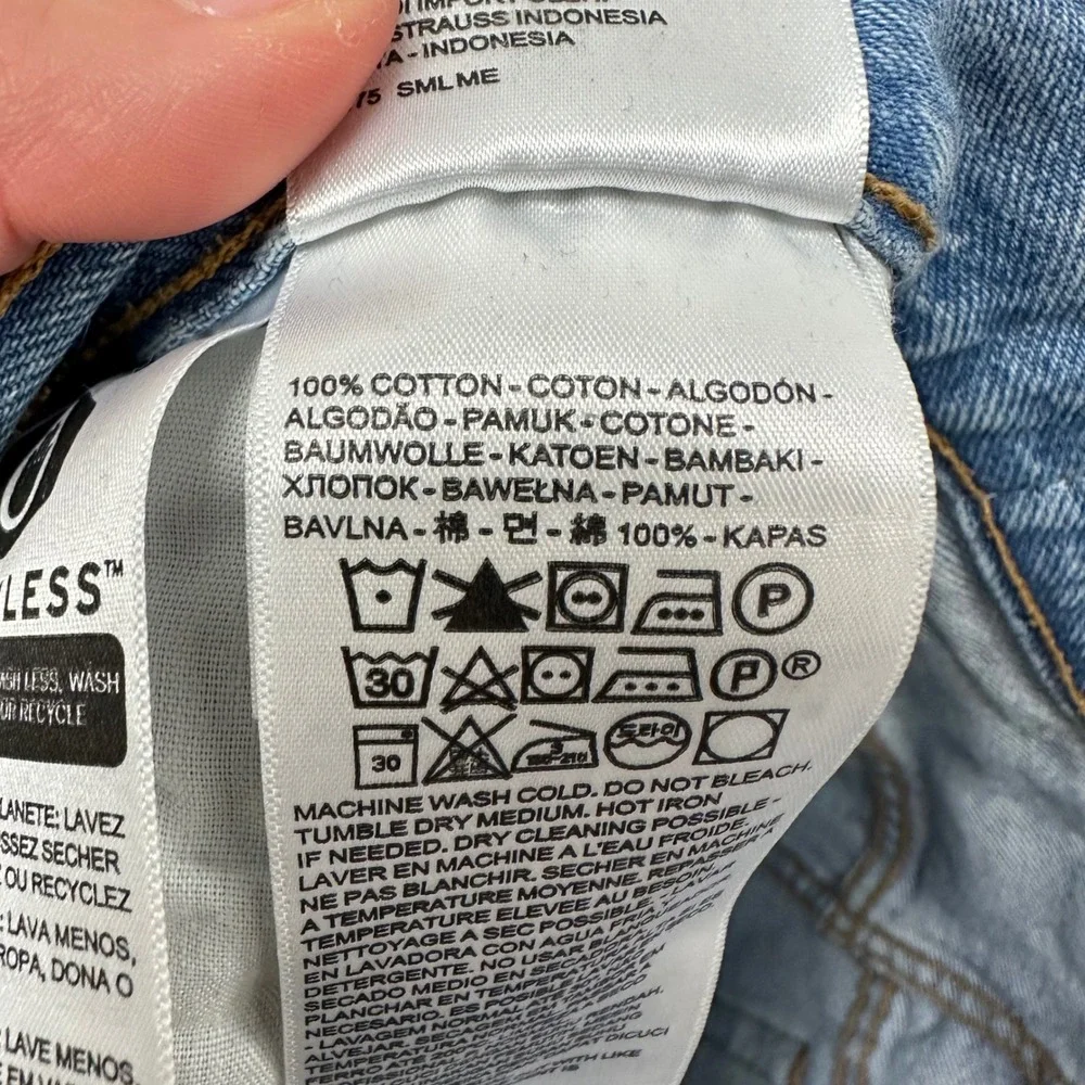 Levi's Premium 501 Button Fly Upcycled Quilt Patch‎ Jean Short in Fault Line 29